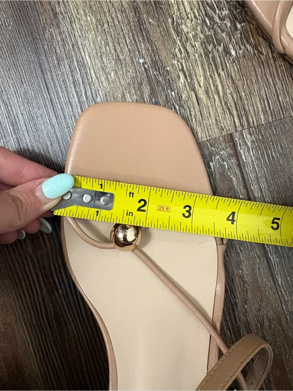 Strappy Heeled Sandals Pump 8.5 Light Tan Nude Wedding Bridal Summer Minimalist